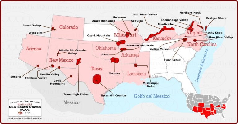 Il vino nel Sud degli Stati Uniti