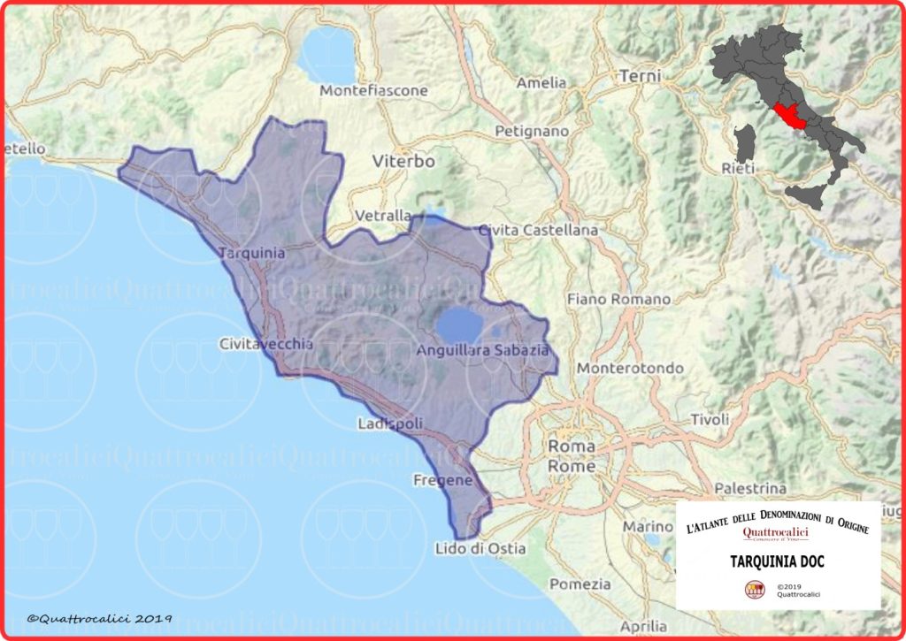 Tarquinia DOC Cartina Denominazione