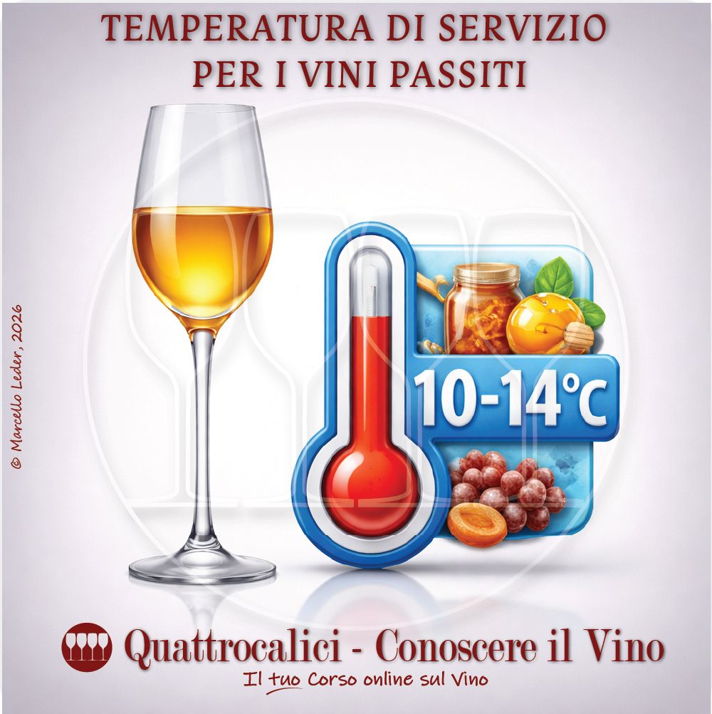 temperatura di servizio per i vini passiti