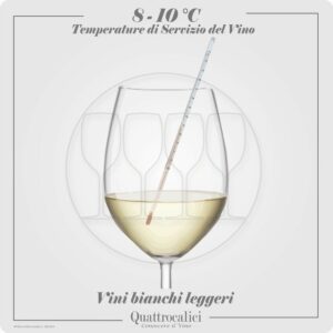 temperatura servizio vini bianchi giovani