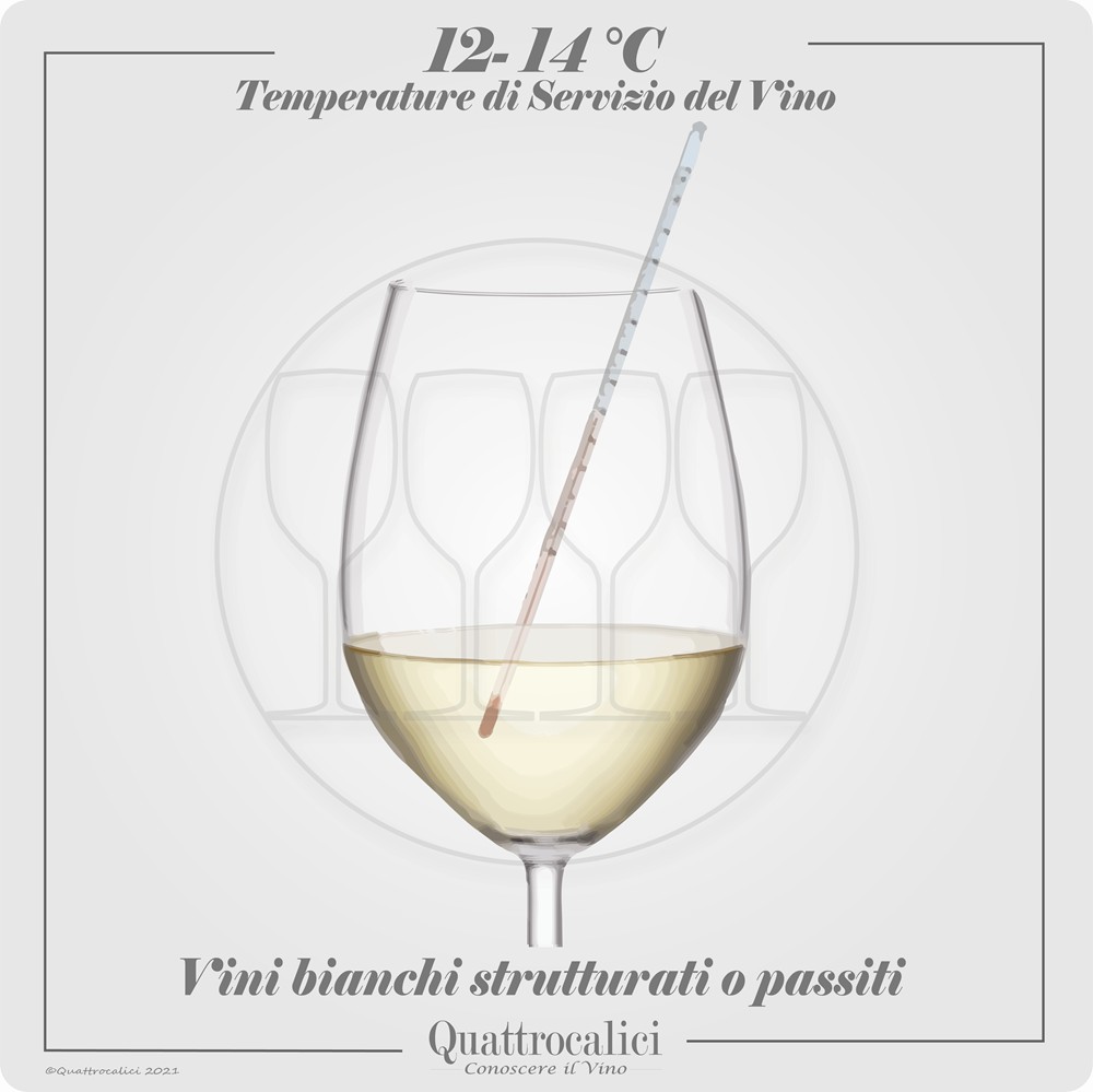 Temperatura servizio vini bianchi strutturati