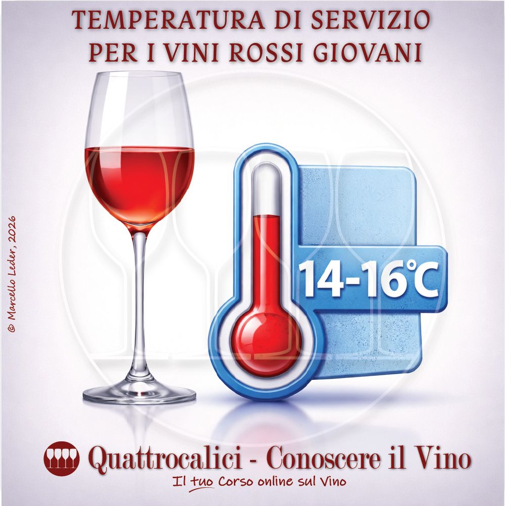 Temperatura di servizio per i vini rossi giovani