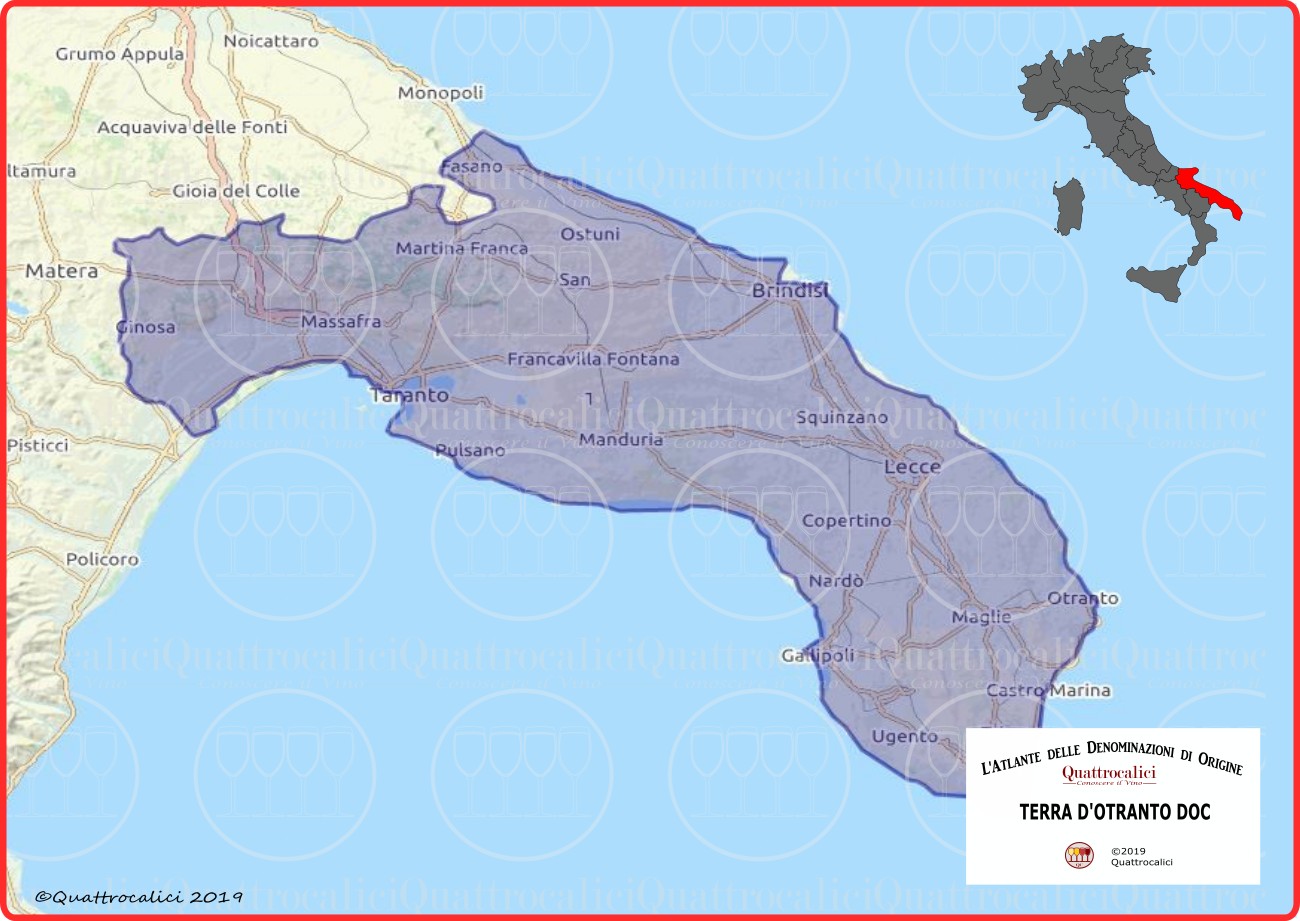 Terra d'Otranto DOC cartina
