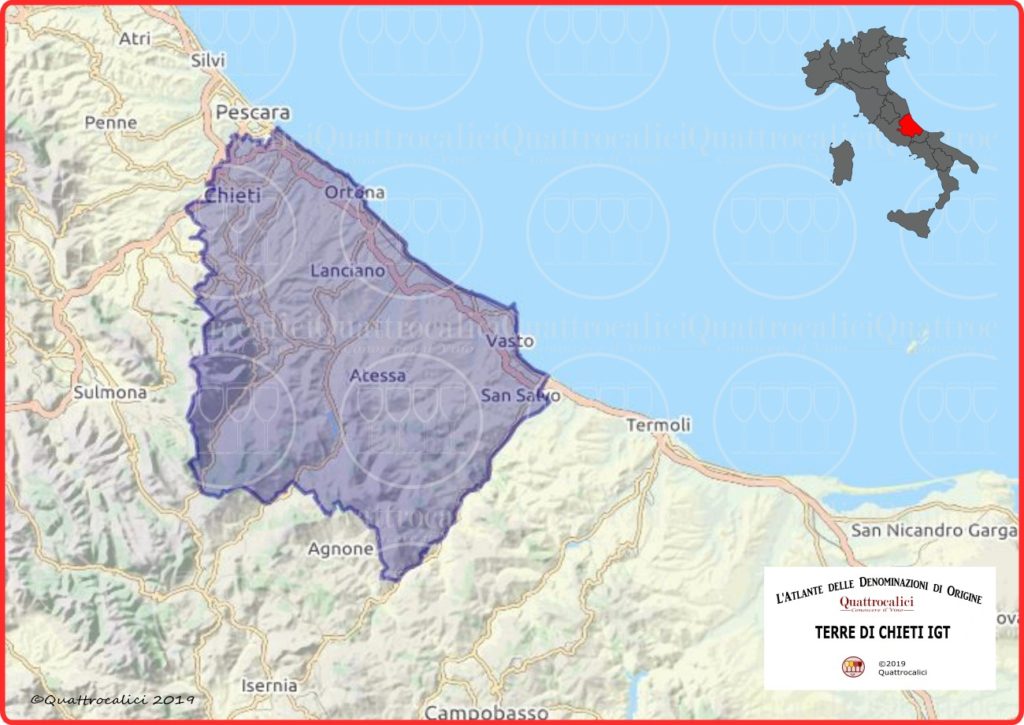 Terre di Chieti IGT Cartina