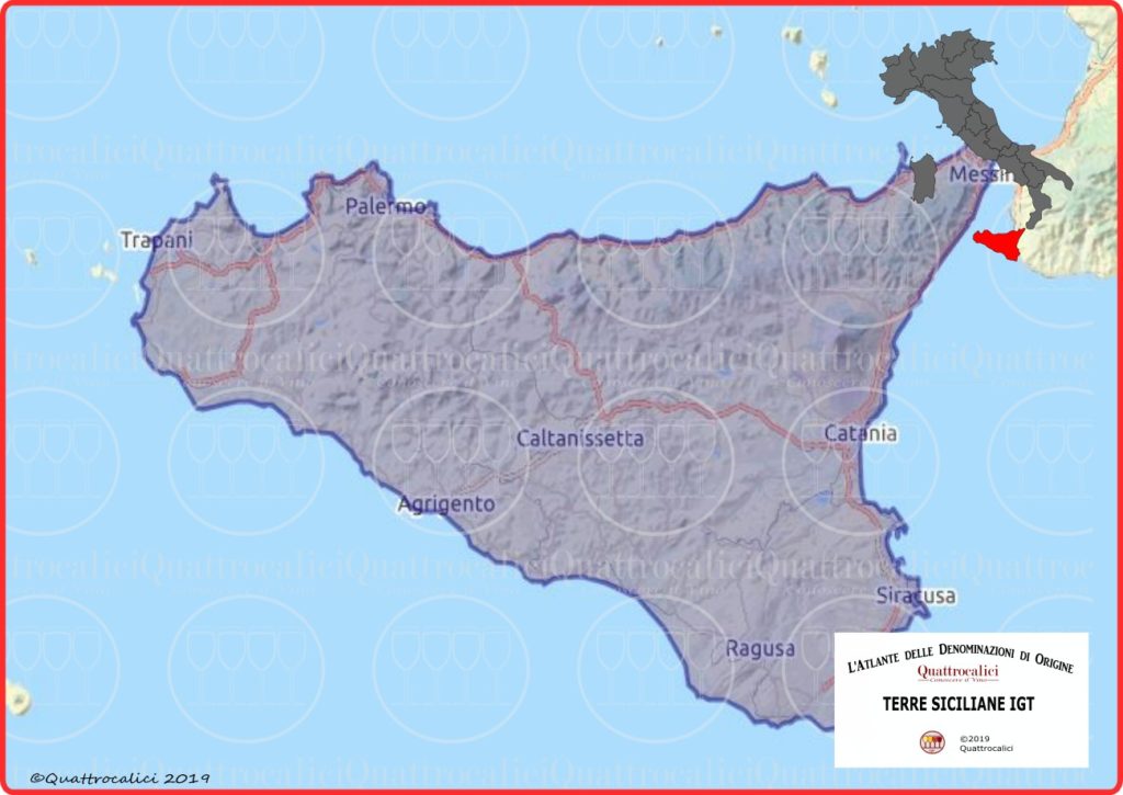 Terre Siciliane IGT cartina
