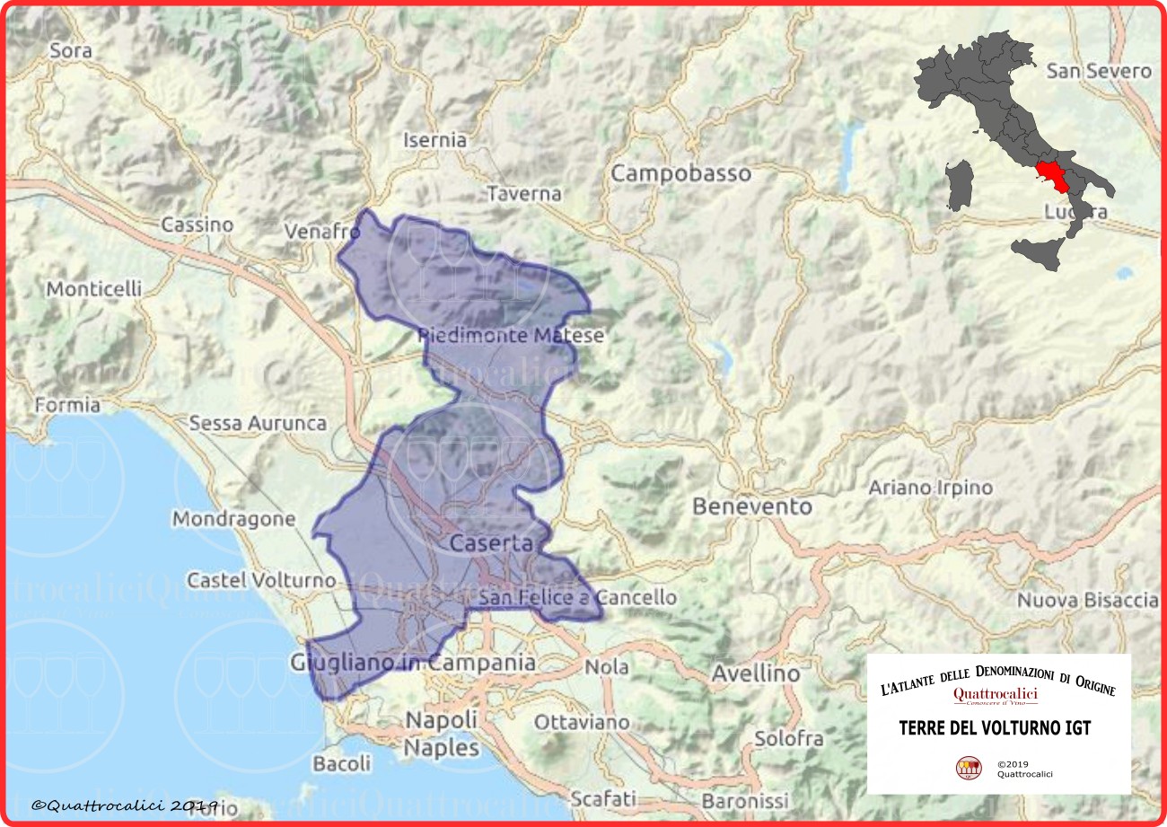 terre del volturno igt cartina