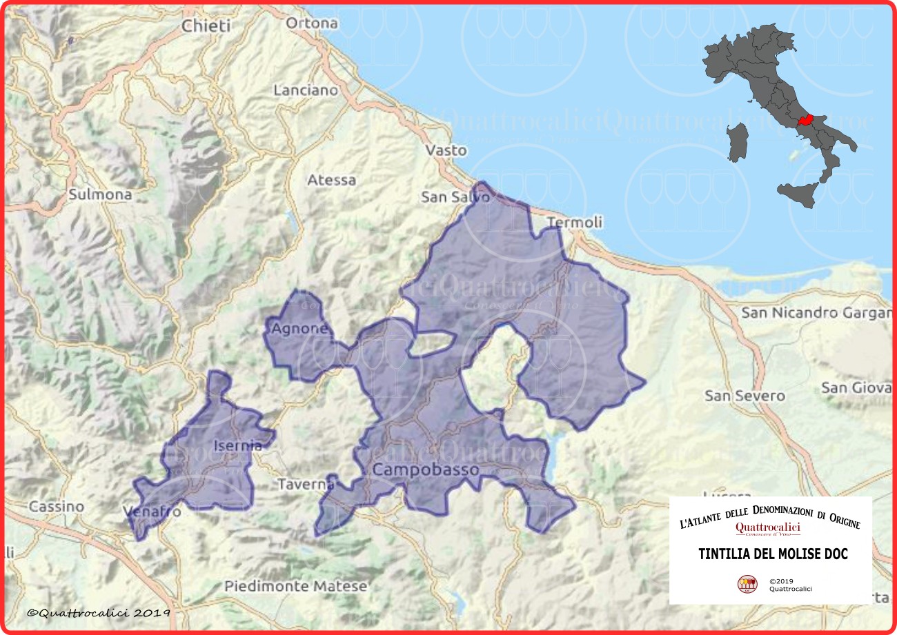 Tintilia del Molise DOC cartina