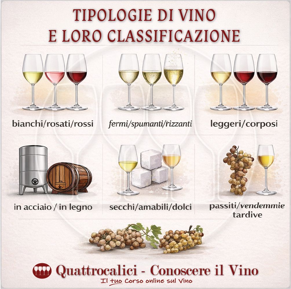 tipologie di vino e loro classificazione