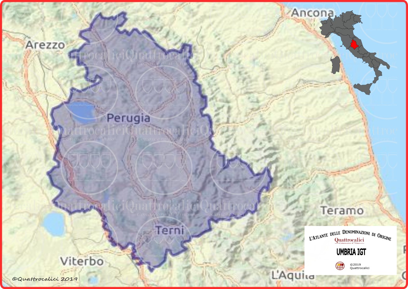 Cartina Umbria IGT
