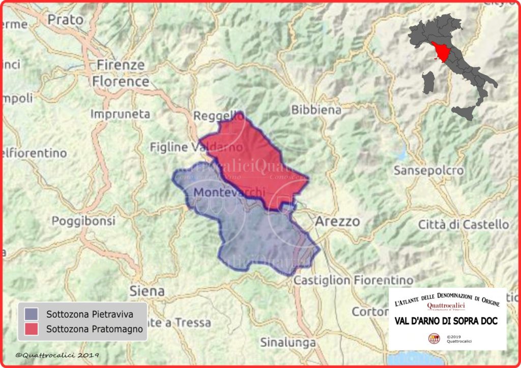 Cartina Valdarno di Sopra DOC