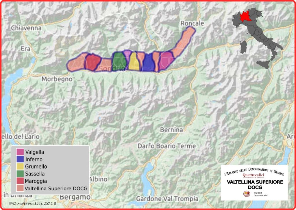 Valtellina superiore docg cartina