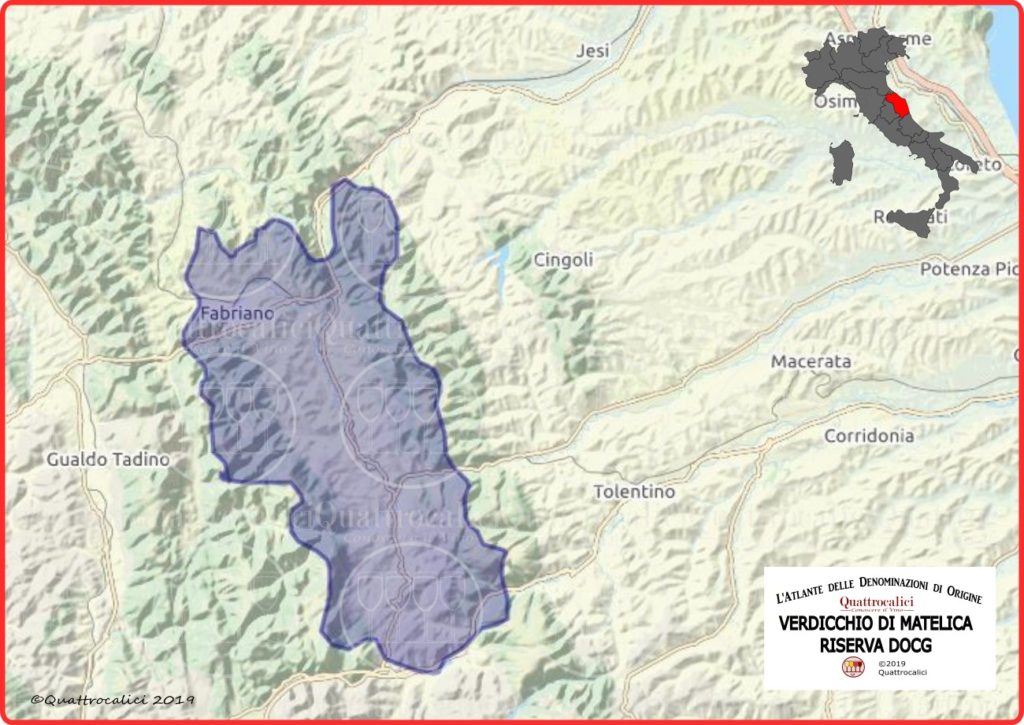 Cartina Verdicchio di Matelica Riserva DOCG