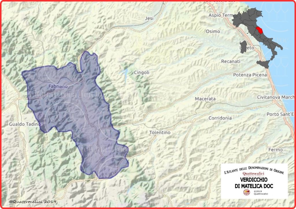 Cartina Verdicchio di Matelica DOC