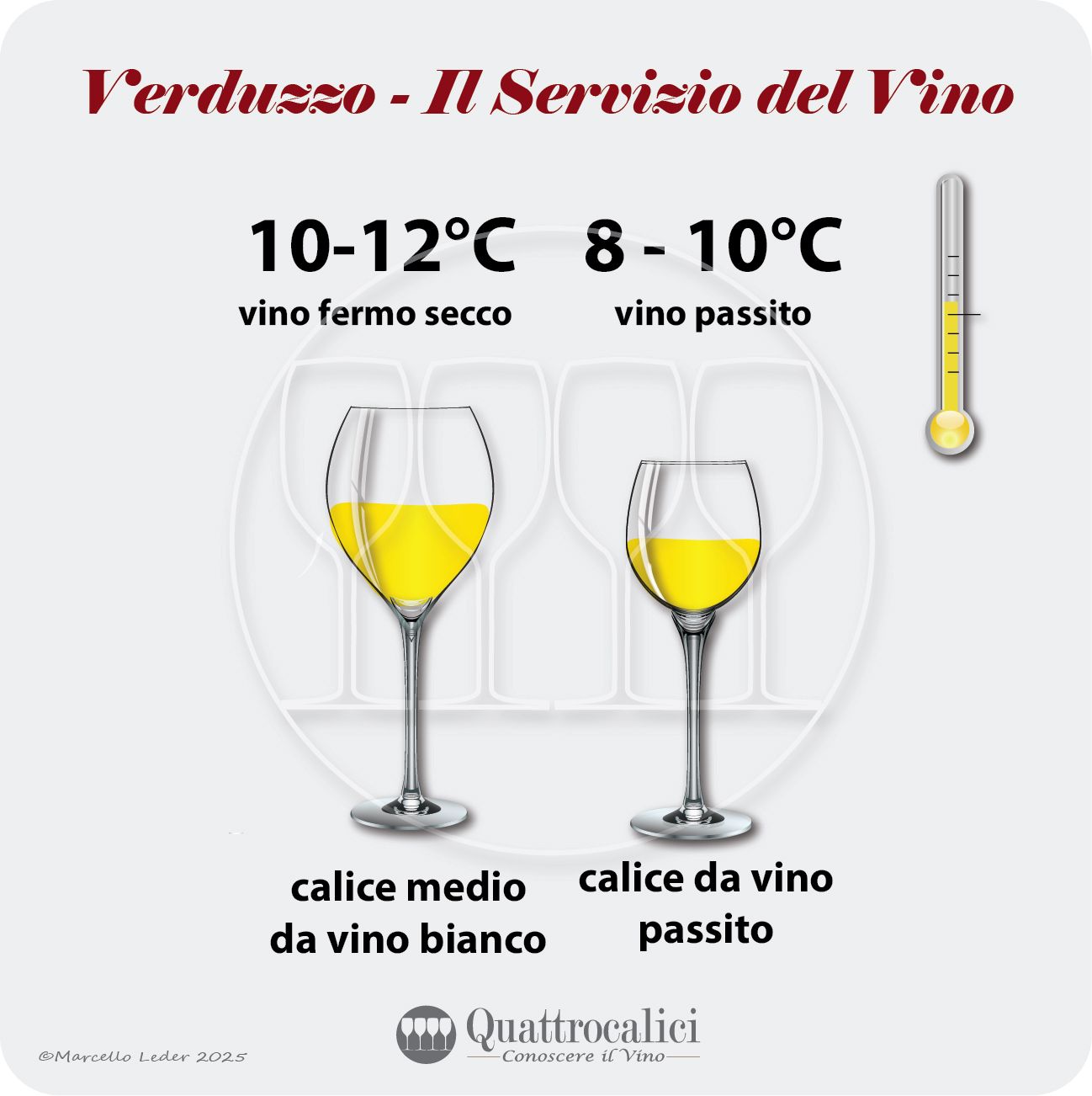 Il servizio dei vini Verduzo