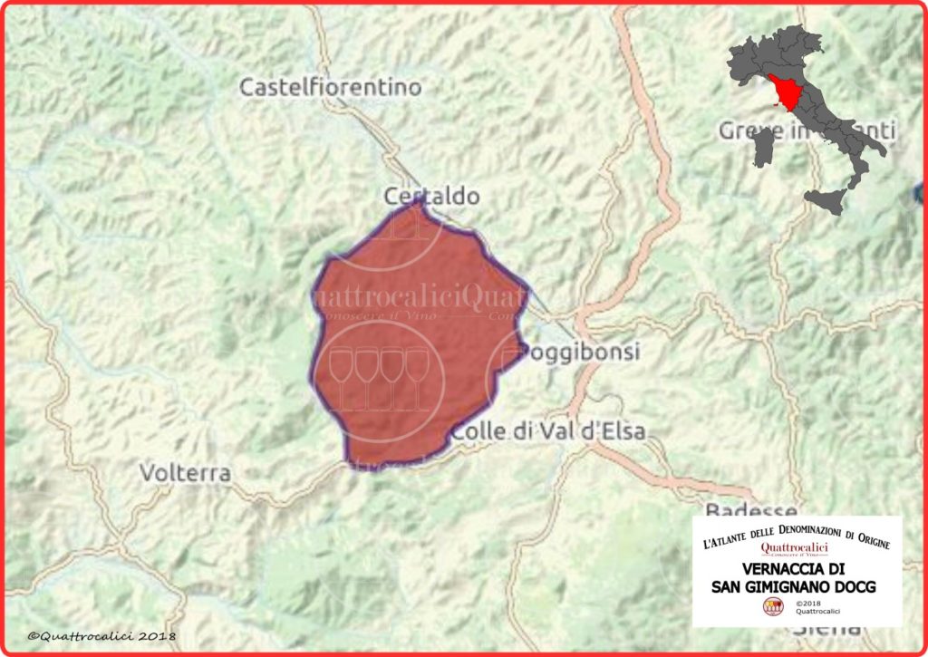 Vernaccia di San Gimignano DOCG cartina