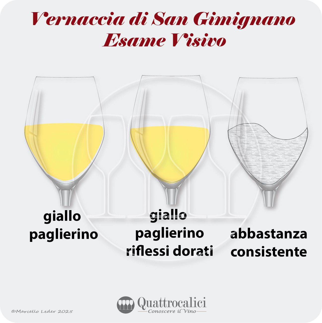L'esame visivo della Vernaccia di San Gimignano