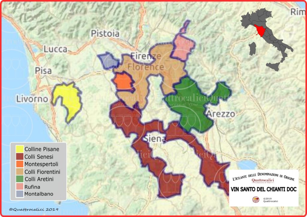 Cartina Vin Santo del Chianti DOC