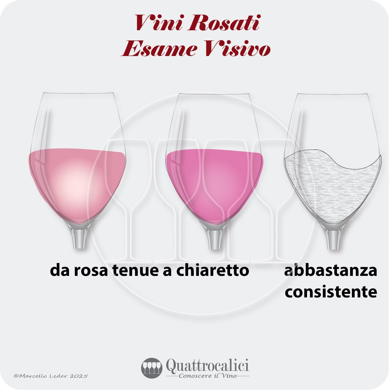 L'esame visivo dei vini rosati