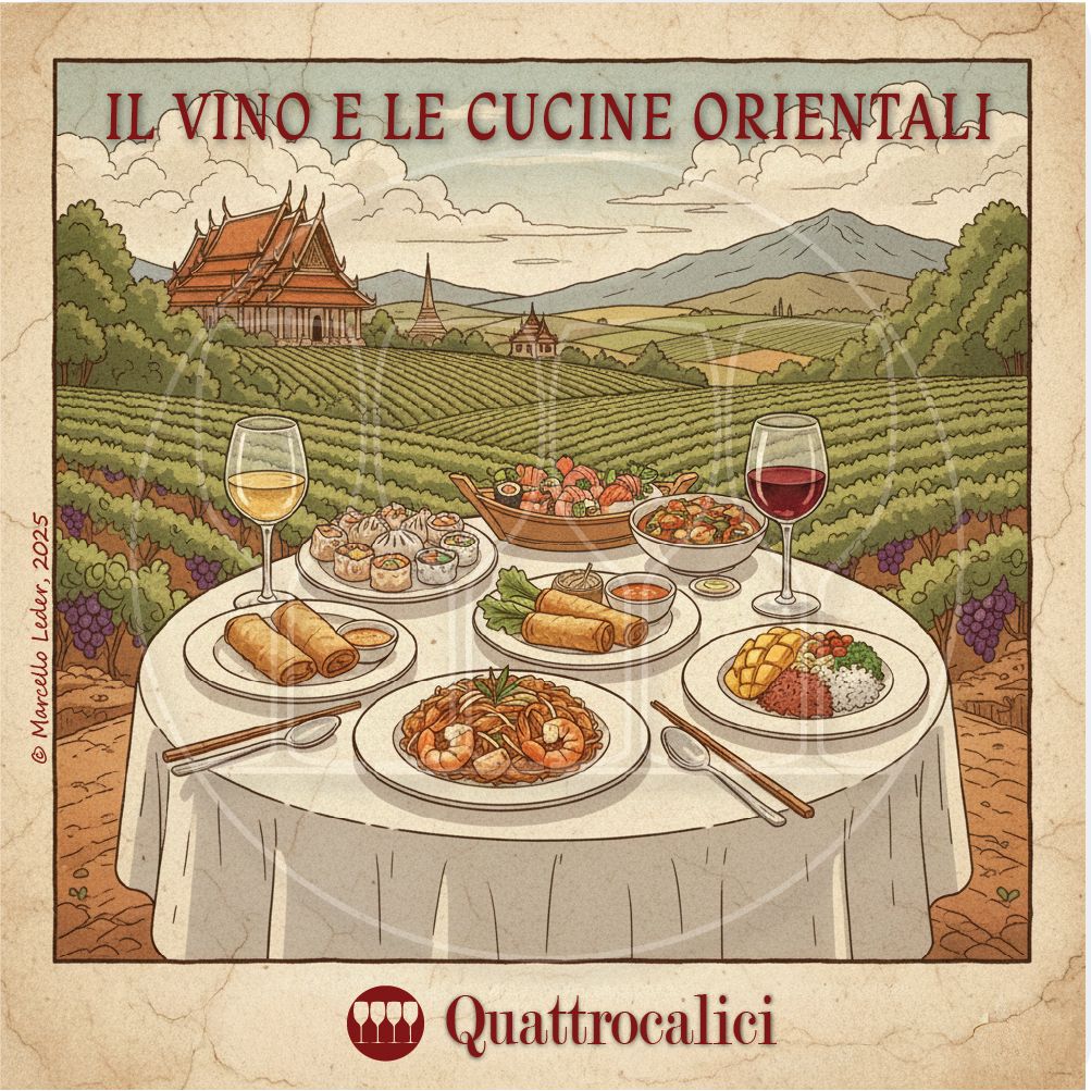 il vino e le cucine orientali