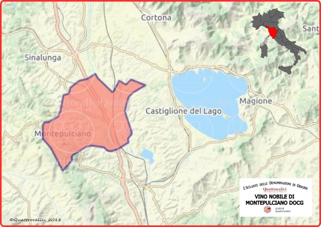 Vino Nobile di Montepulciano DOCG cartina