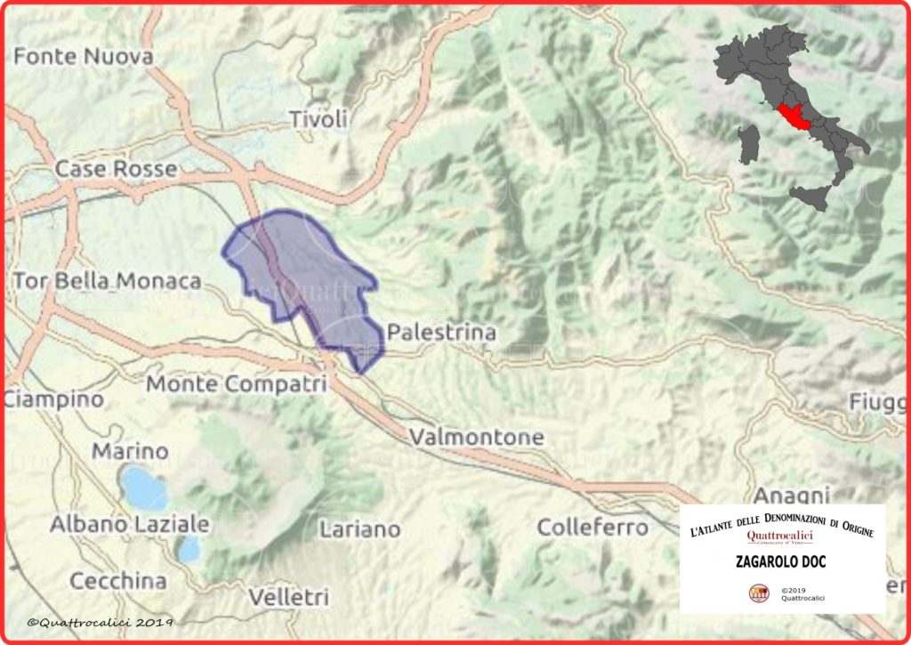 Zagarolo DOC Cartina Denominazione