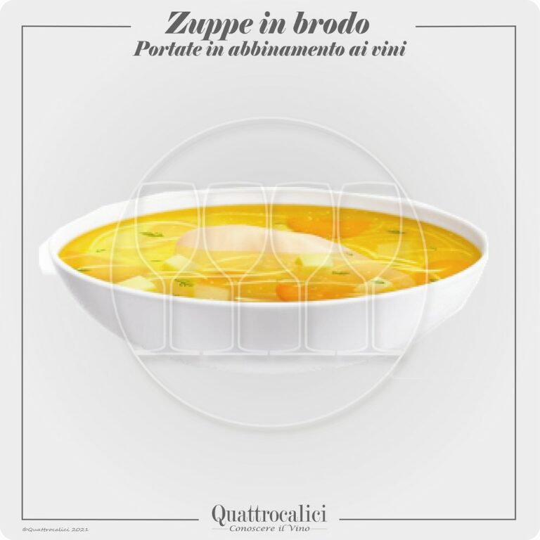 zuppe e minestre in brodo in abbinamento ai vini