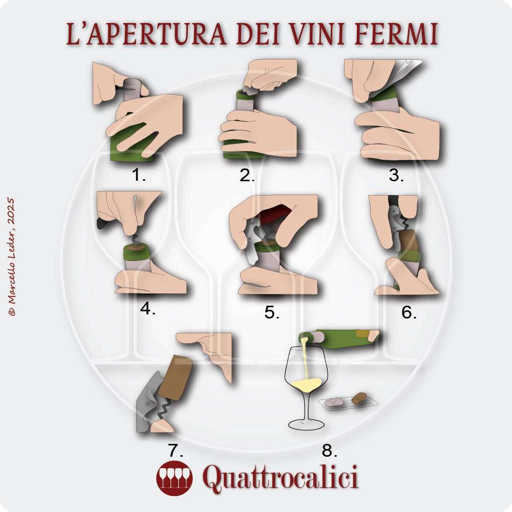 Come stappare correttamente i vini fermi