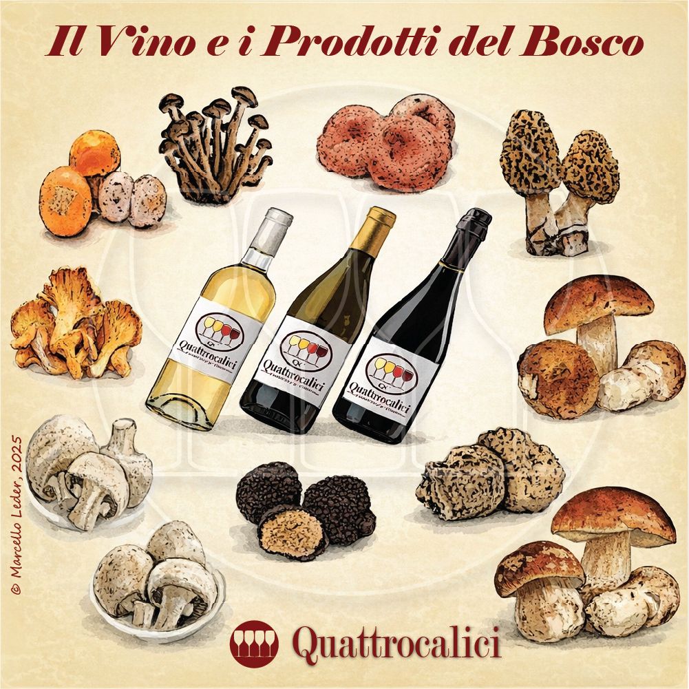 il vino e i prodotti del bosco