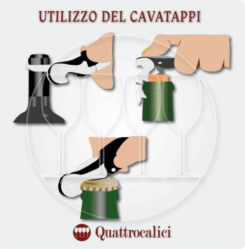 utilizzo del cavatappi