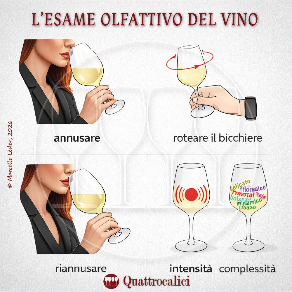 L'esame olfattivo del vino