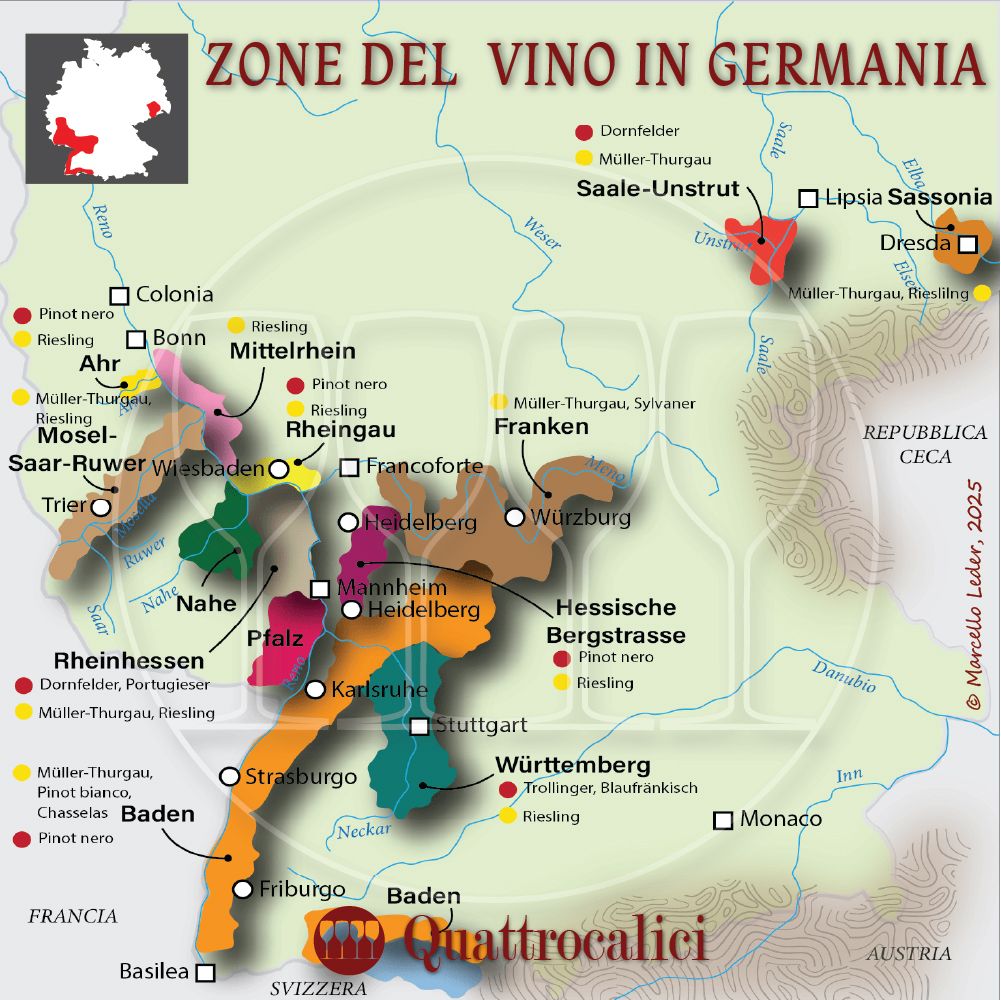 Le zone del vino in Germania