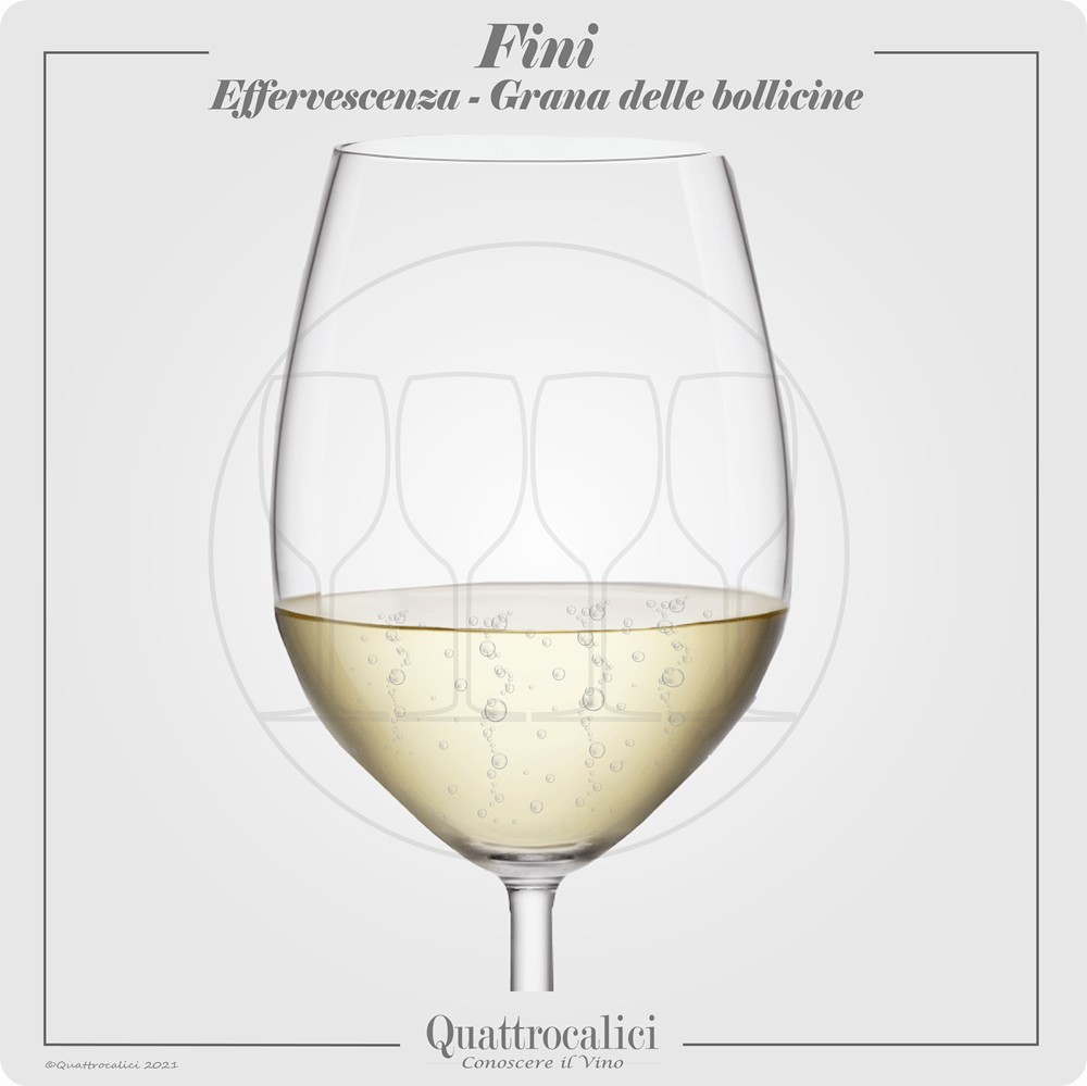 Vino con bollicine fini