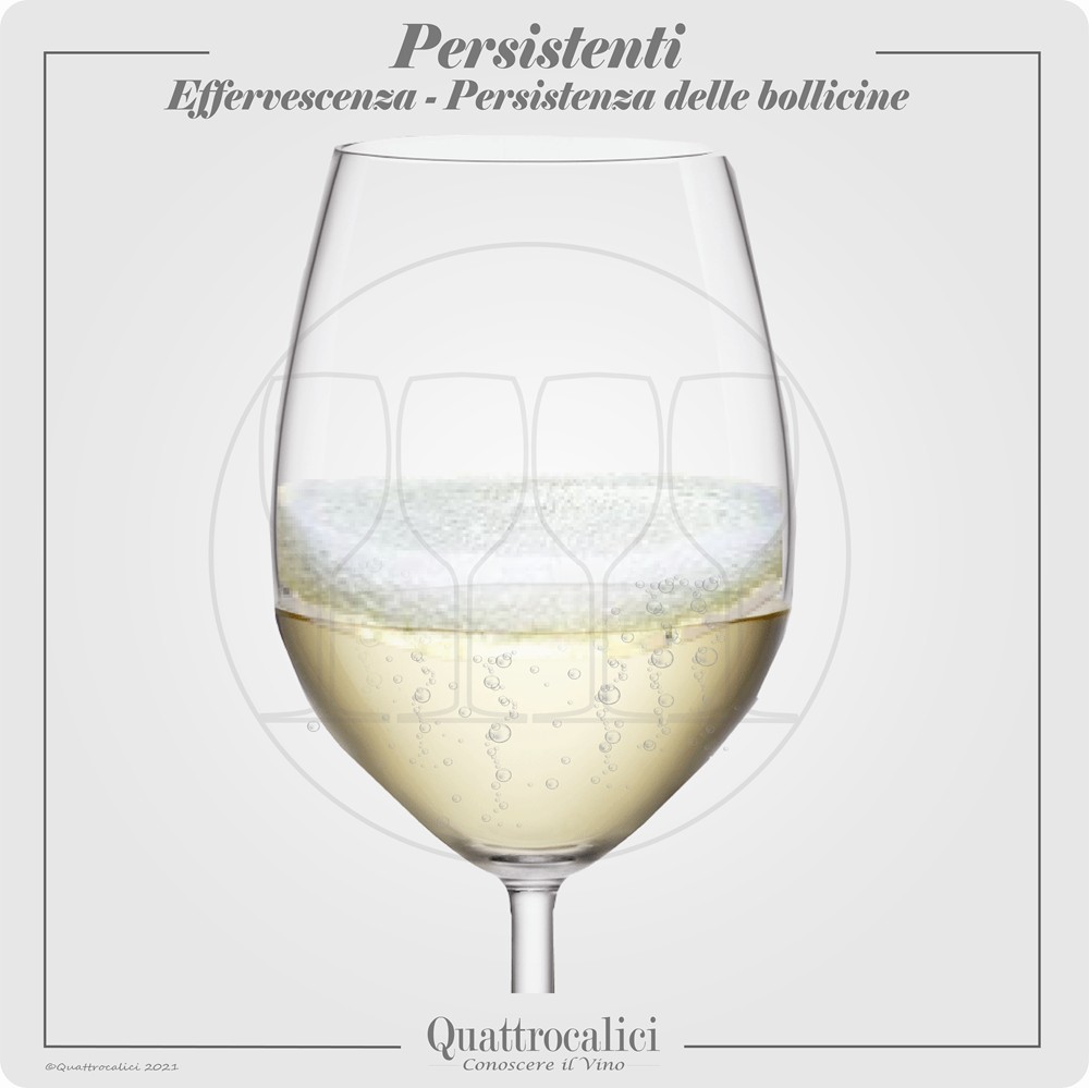 Vino con bollicine persistenti