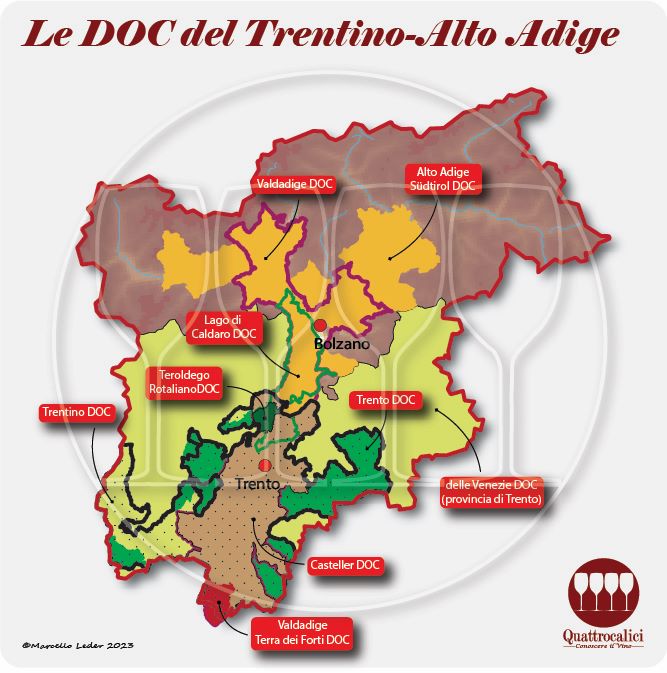 Le DOC del Trentino-Alto Adige
