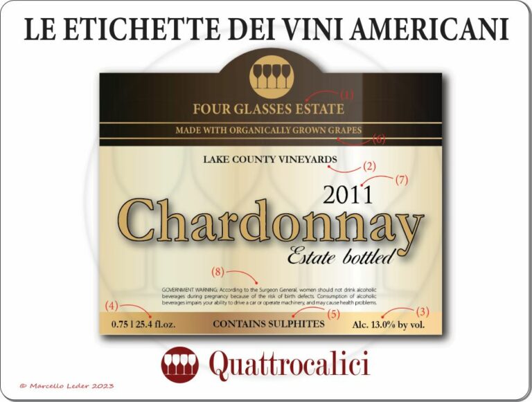 etichette vini americani