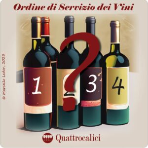 l'ordine di servizio dei vini a tavola