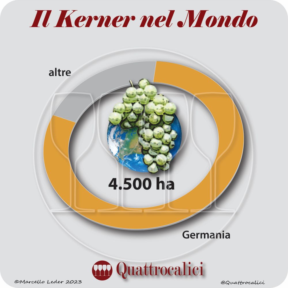 Il vitigno Kerner nel mondo