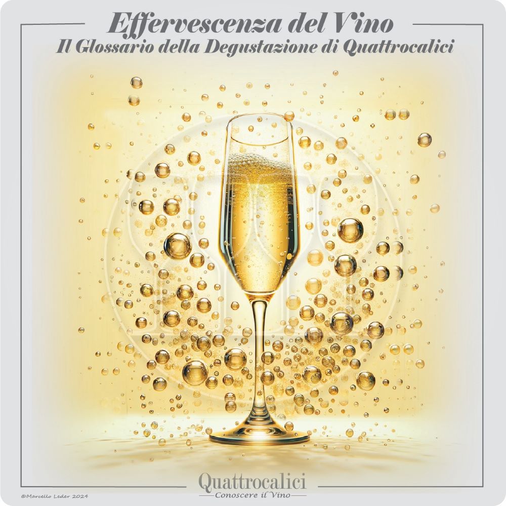 l'effervescenza del vino