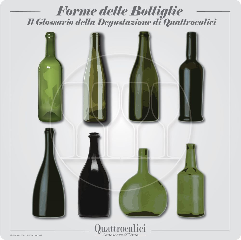 forme delle bottiglie da vino