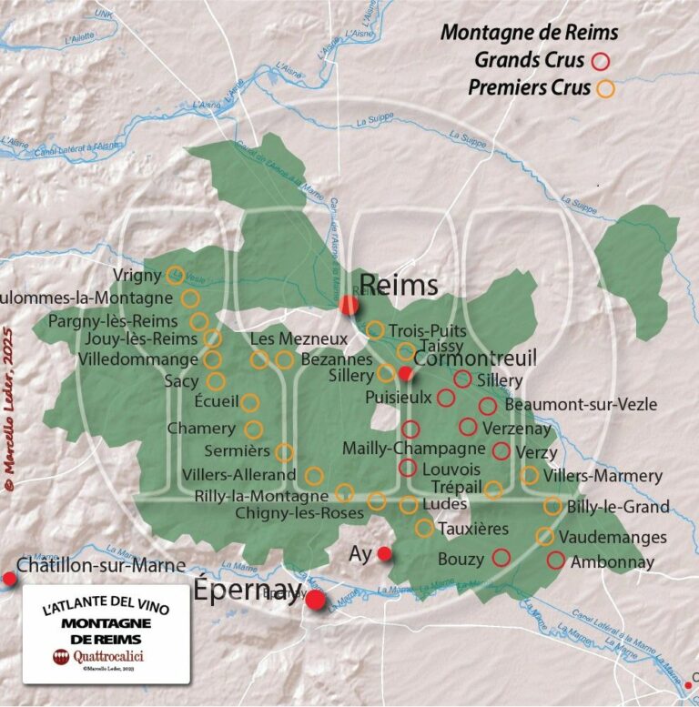 Cartina Champagne Montagne de Reims