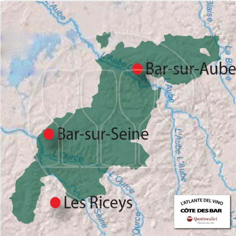 champagne cote des bar cartina