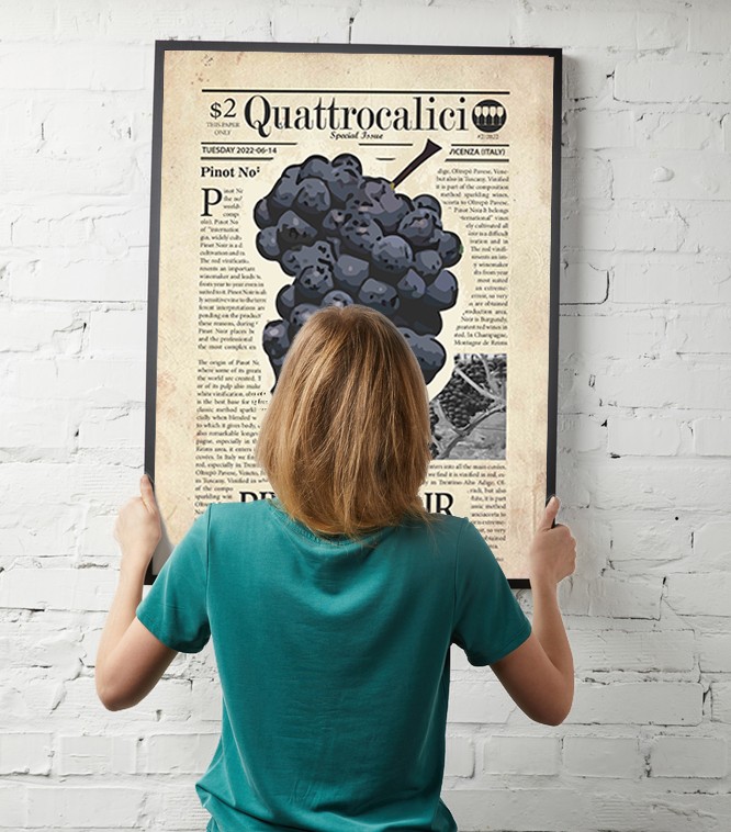 I poster sui vitigni di Quattrocalici: Pinot noir
