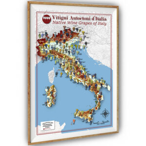 Il Poster Quattrocalici con la cartina dei Vitigni Autoctoni d'Italia