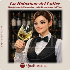 La rotazione del calice nella degustazione del vino