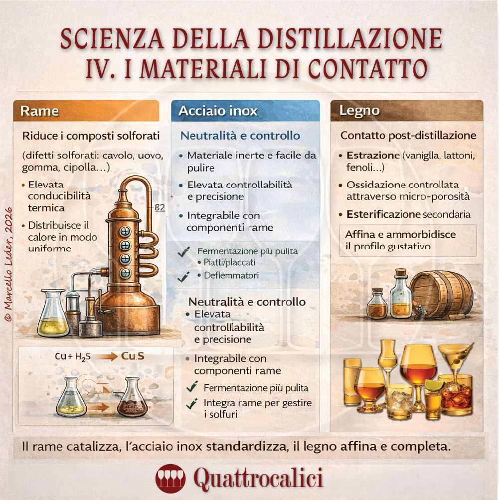 La scienza della distillazione: i materiali di contatto