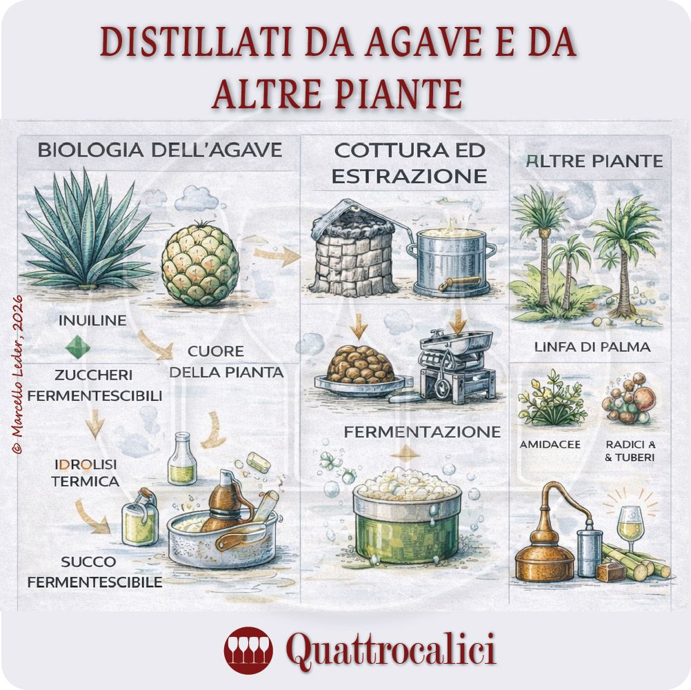 Distillati da agave e da altre piante