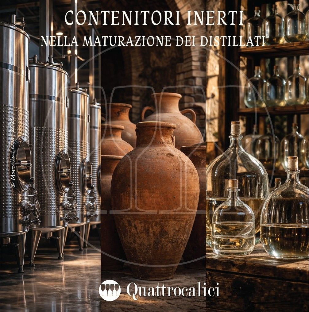 maturazione dei distillati in contenitori inerti