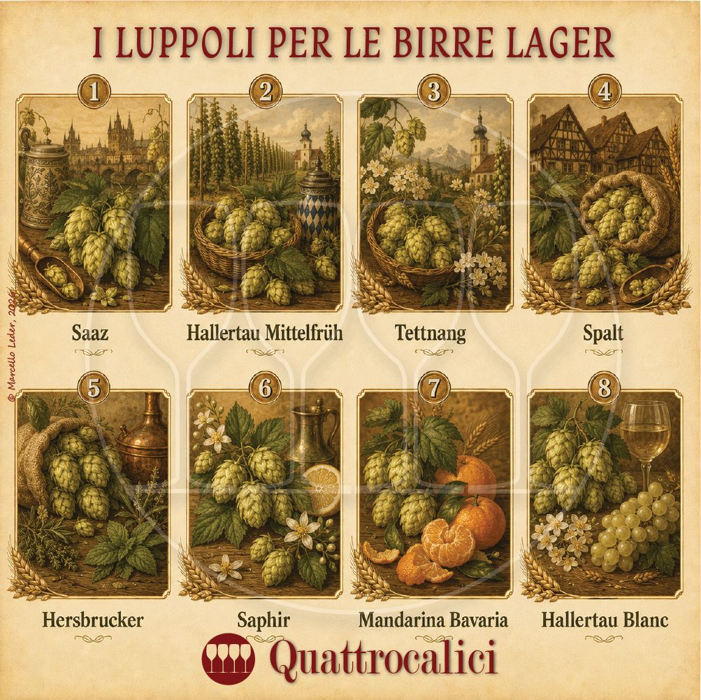I luppoli nelle birre lager