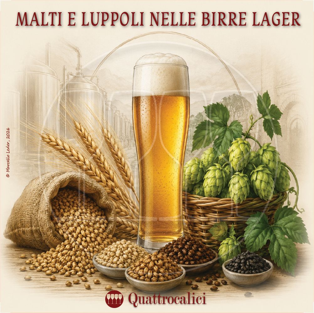 malti e luppoli per le birre lager