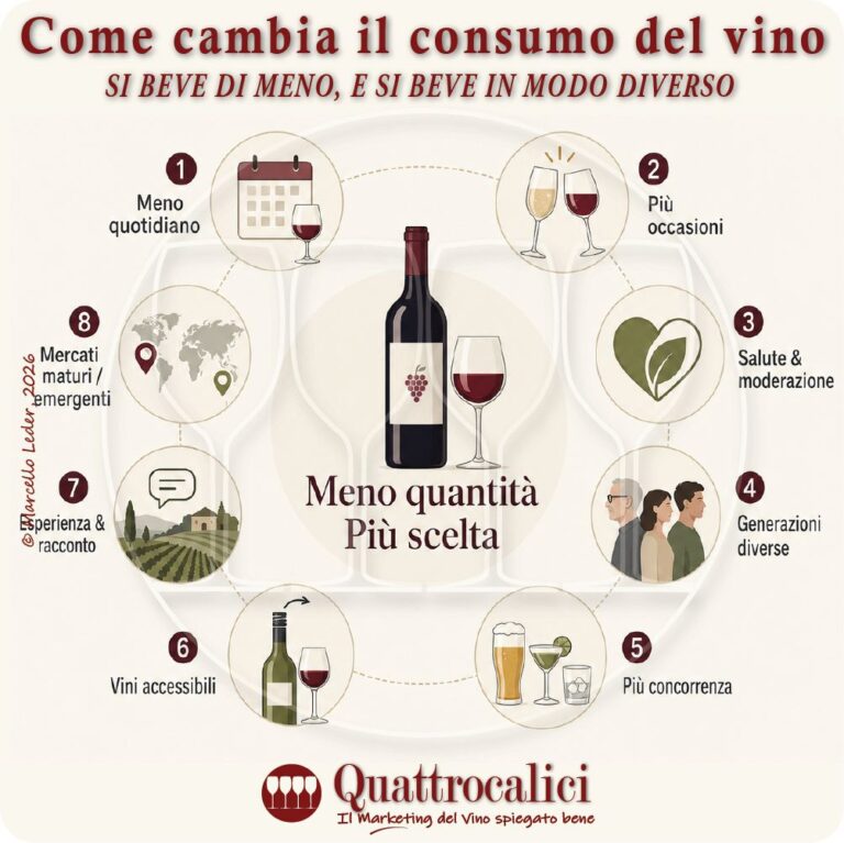 comprendere il cambiamento nelle abitudini di consumo del vino